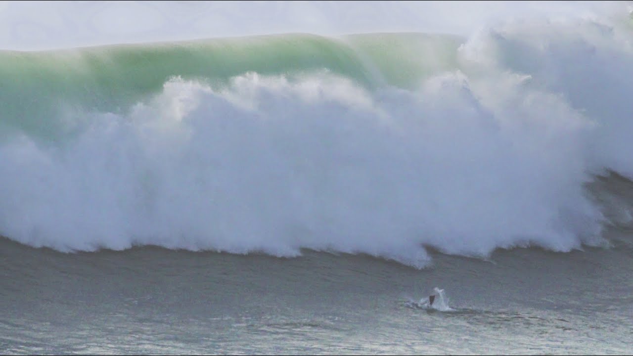 Surviving Nazare - Bodysurfing Huge Waves - Kalani Lattanzi