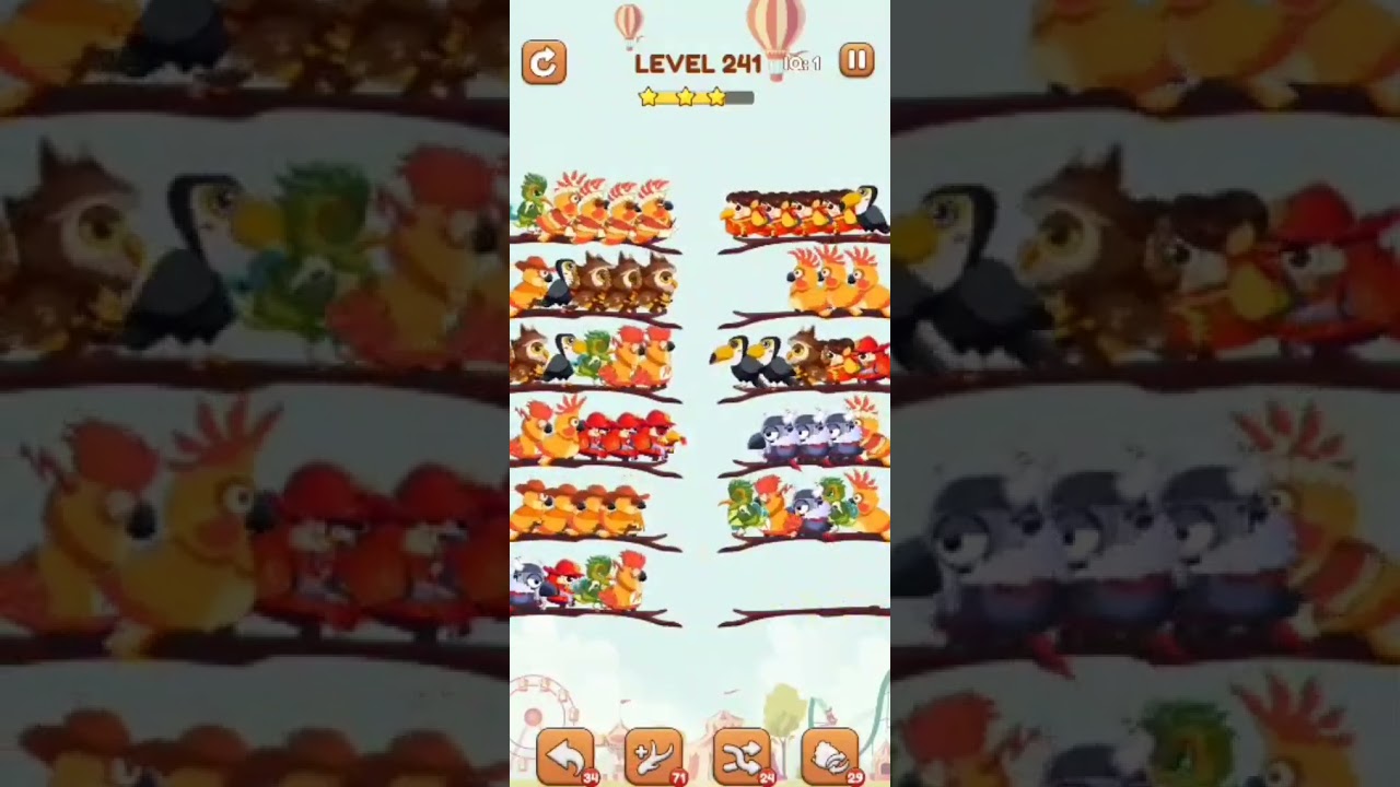 Bird Sort 2 Level 241 Solution | 