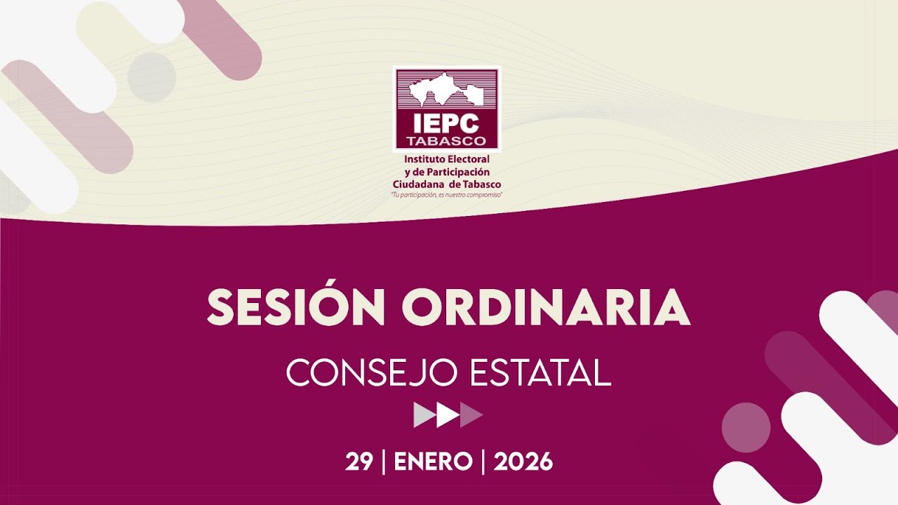 Sesión Ordinaria del Consejo Estatal #iepctabasco #CEIEPCTab