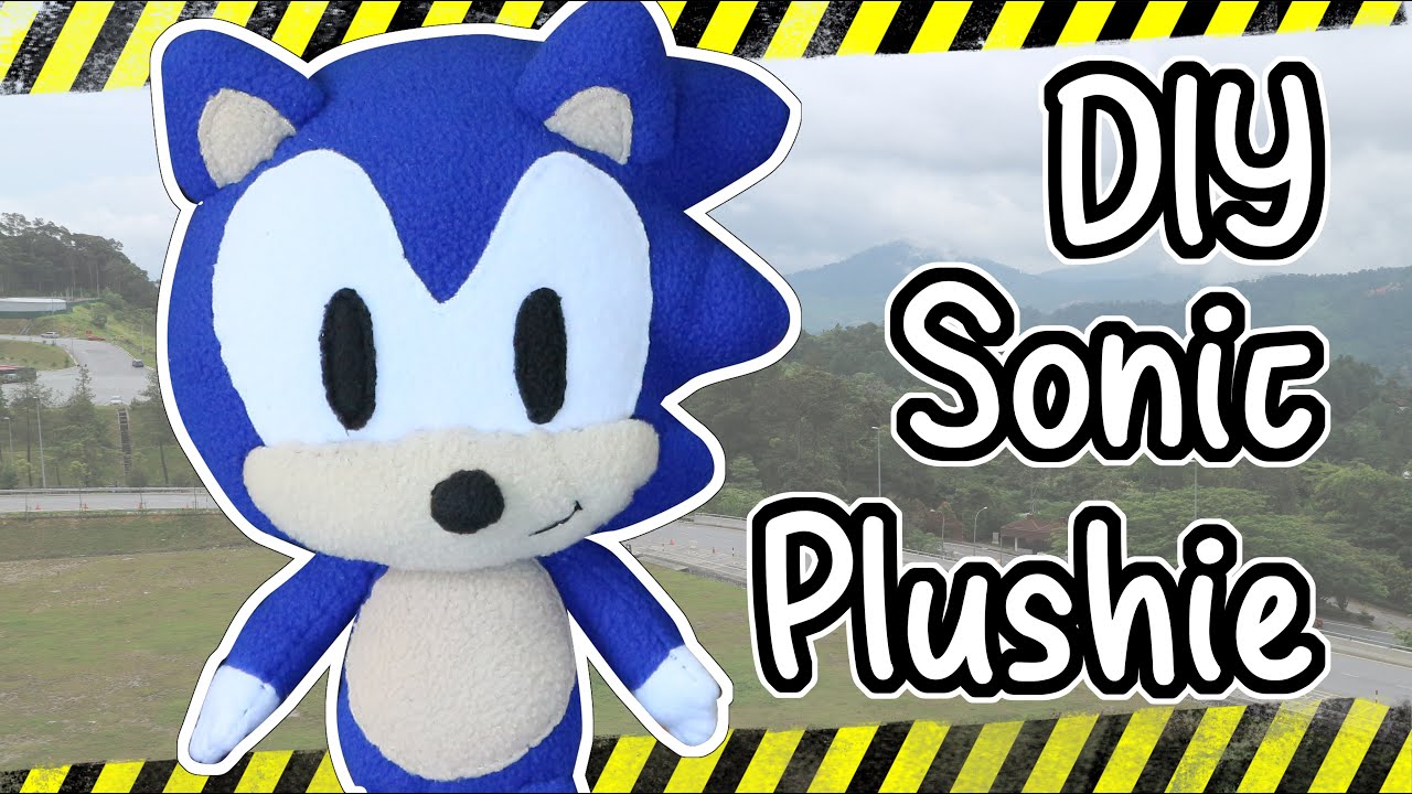 How to make Sonic plush toy?DIY Sonic plushie tutorial EASY(FREE Pattern) Tutorial