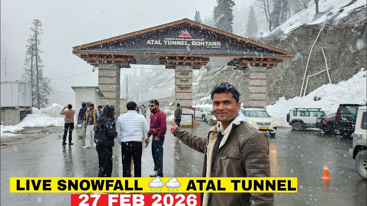 Live Snowfall Atal Tunnel || 27 Feb 2026