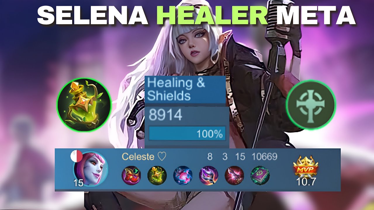 Selena HEALER build actually works!? | mythical honor rank. 
