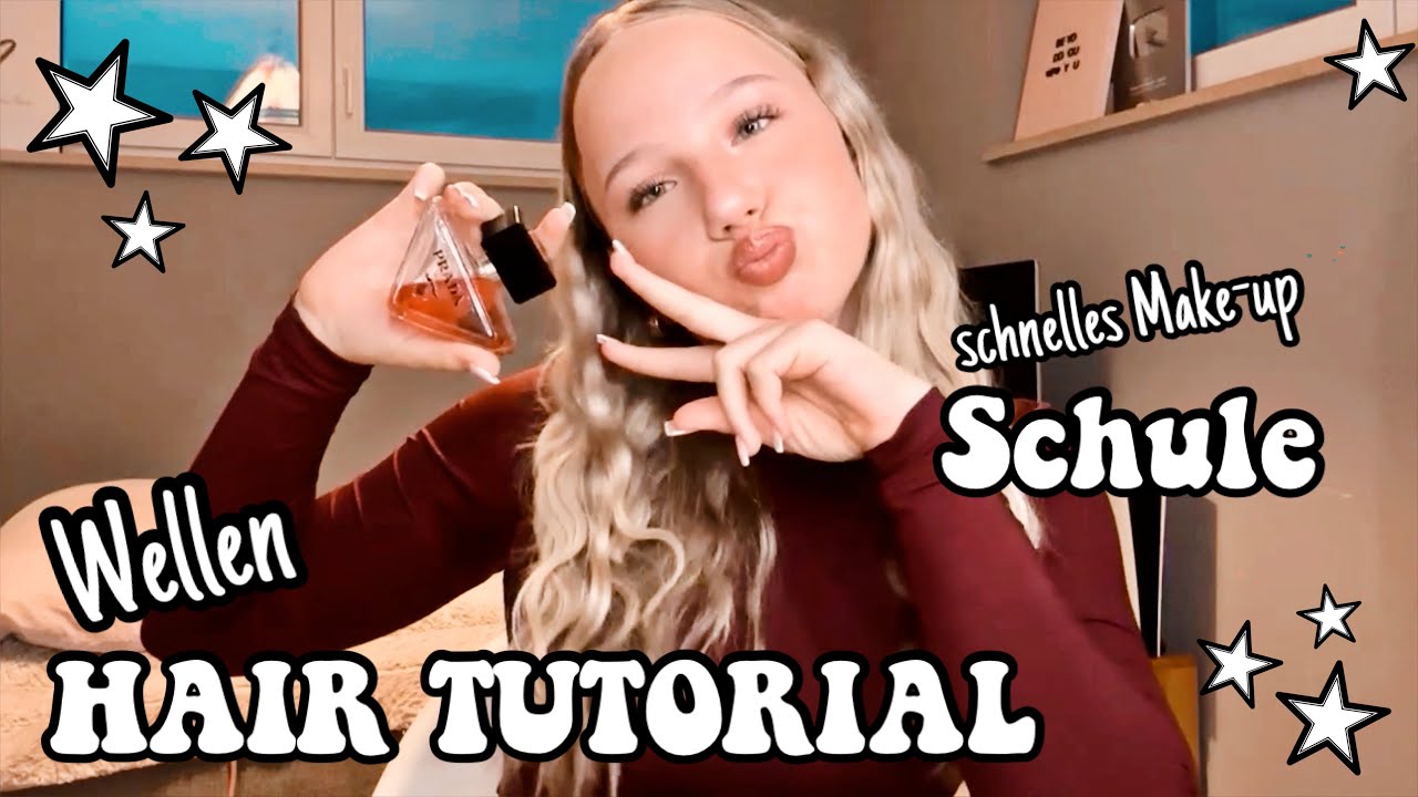 GRWM HAIR TUTORIAL mit WELLENEISEN + schnelles MAKE-UP für die SCHULE 💕 5:45 UHR ⏰ HEY ISI