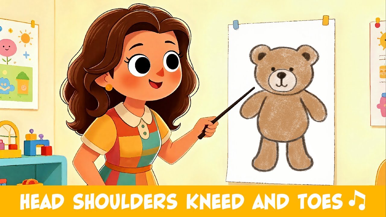 Head Shoulders Knees and Toes - Nursery Rhyme - Quack And Clap 🎵😊