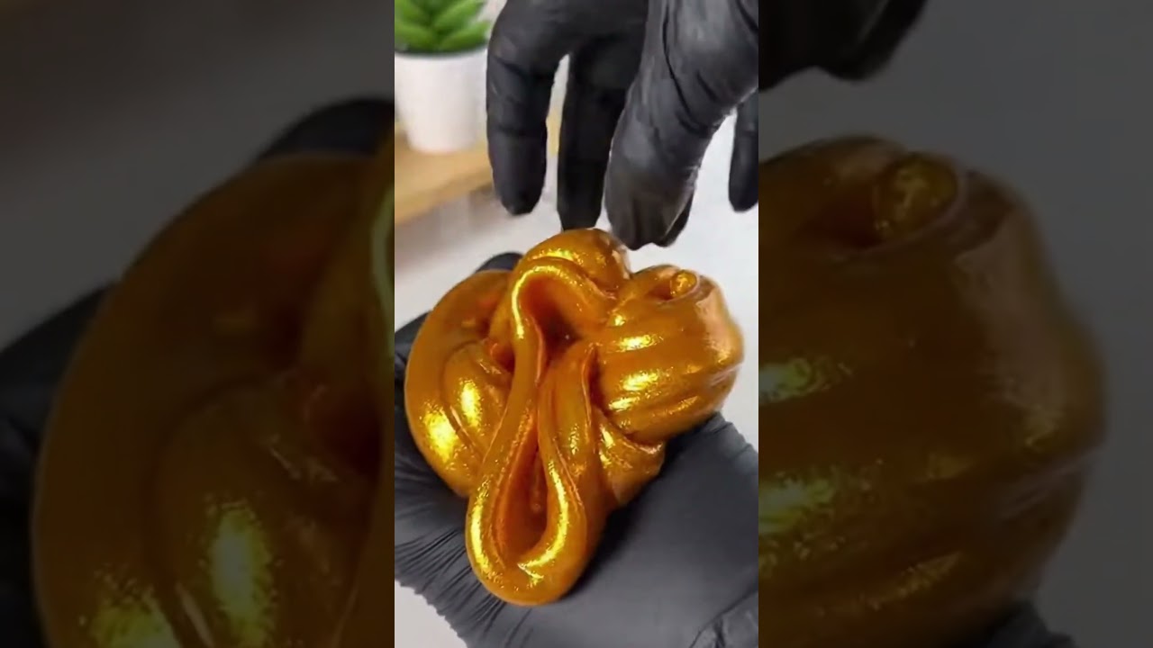 WoahEpicSlime Deep Gold Glitter Slime #explorepage #fyp #foryou #slime #toy #shorts #slimeasmr
