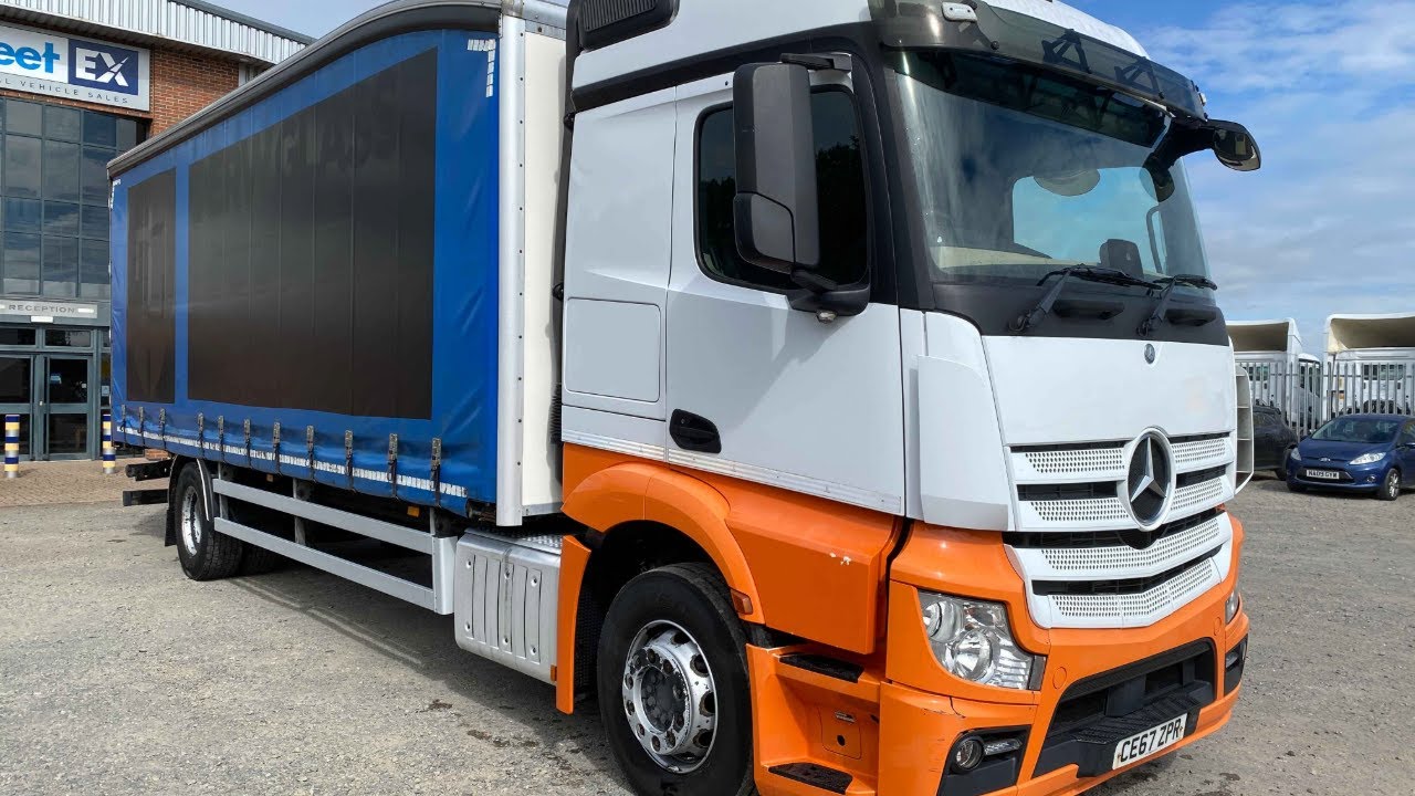 MERCEDES ACTROS 1830 *EURO 6* 18 TONNE CURTAINSIDER 2017 - CE67 ZPR