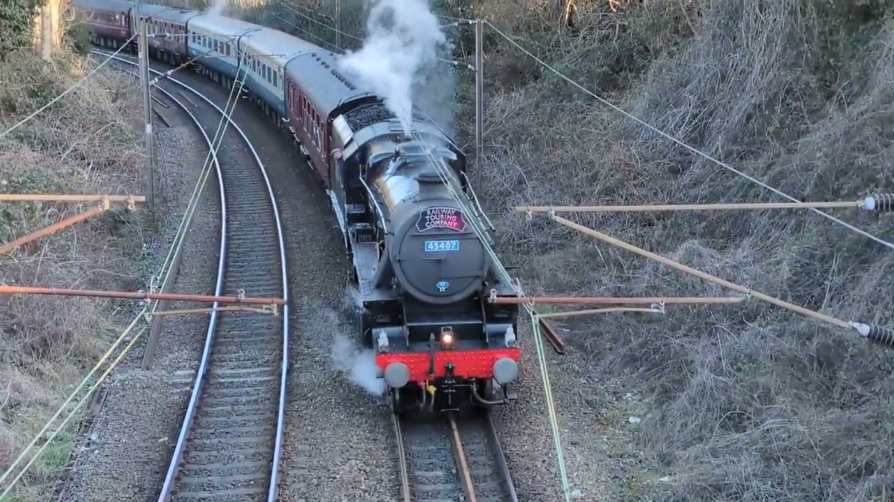 The Buxton Spa Express steam train in Stockport - 14th March 2026