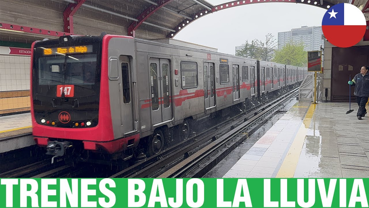 Metro De Santiago | Trenes de Línea 5 vs La Lluvia 