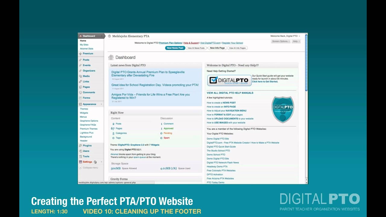 PT10 - The Footer - Building a Great PTA Website