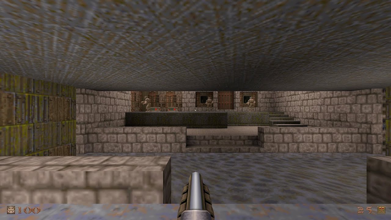 Quake - Doom 2 MAP02 - Underhalls - Nightmare 100%