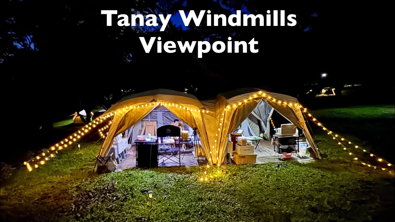 Camping at Tanay Windmills Viewpoint