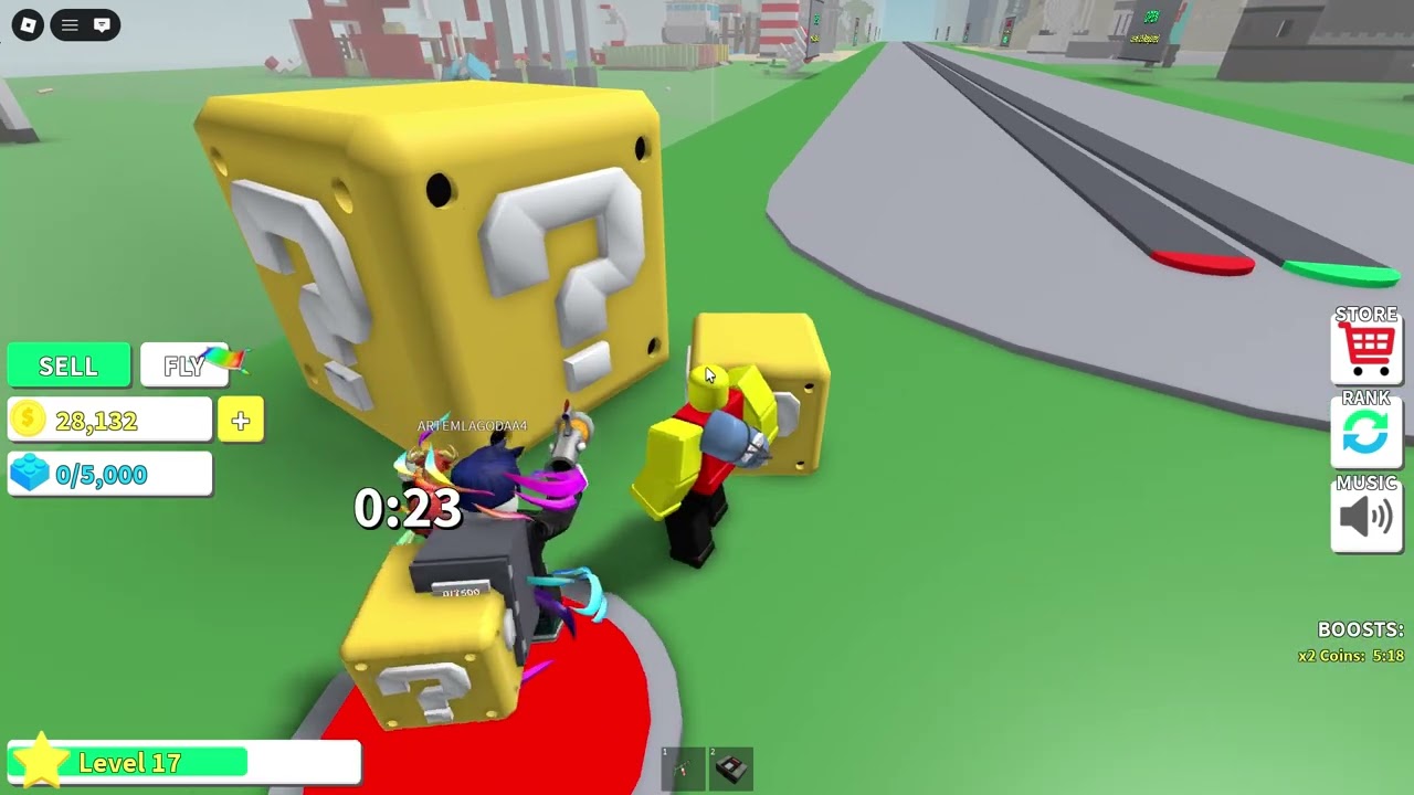 an old roblox game gameplay (game name is destruction simulator)