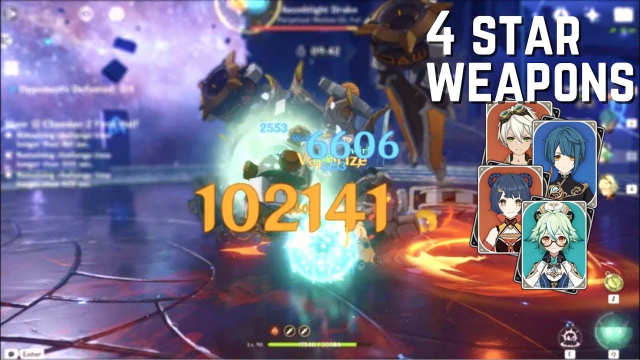 National Team destroying Aeonblight Drake | Abyss f12 F2P 4 star weapons