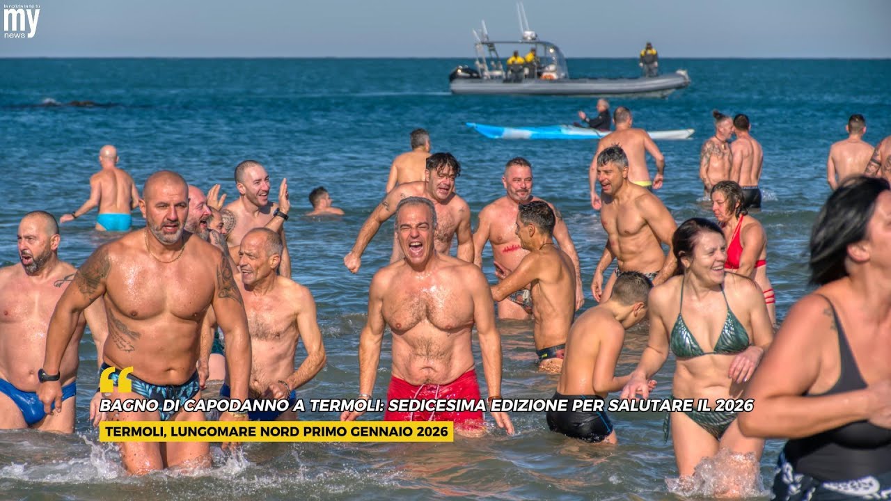 Bagno di Capodanno a Termoli: sedicesima edizione per salutare il 2026...
