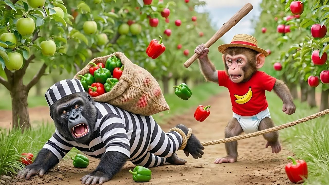 💥🐒🏃Monkey ToKo Bell Pepper Harvest EXPLODES Into Chaos — He Spots A Farm Thief Triggers Wild Chase!🏃