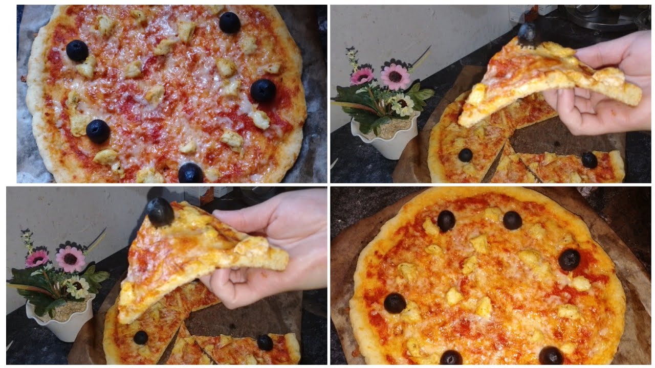 #بيتزا بدون غلوتين 🌽 بعجينة سحرية جي طرية وهشيشة كيما نتاع المحلات 😍#pizza #sansgluten 