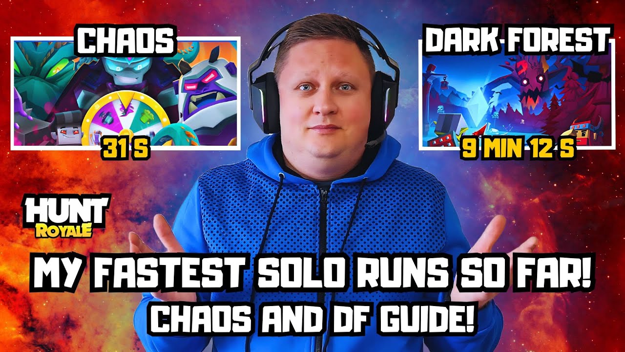 HUNT ROYALE! MY FASTEST TO DATE SOLO RUNS IN CHAOS AND DARK FOREST DUNGEONS! GUIDE ON HUNTERS!