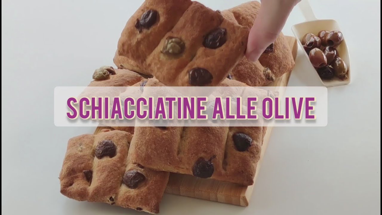 SCHIACCIATINE ALLE OLIVE 🍸 con impasto all'olio, morbide o croccanti