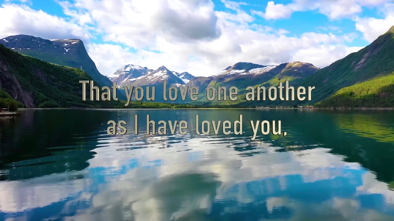 A New Commandment - Piano Instrumental with Lyrics - Piano accompaniment for Worship