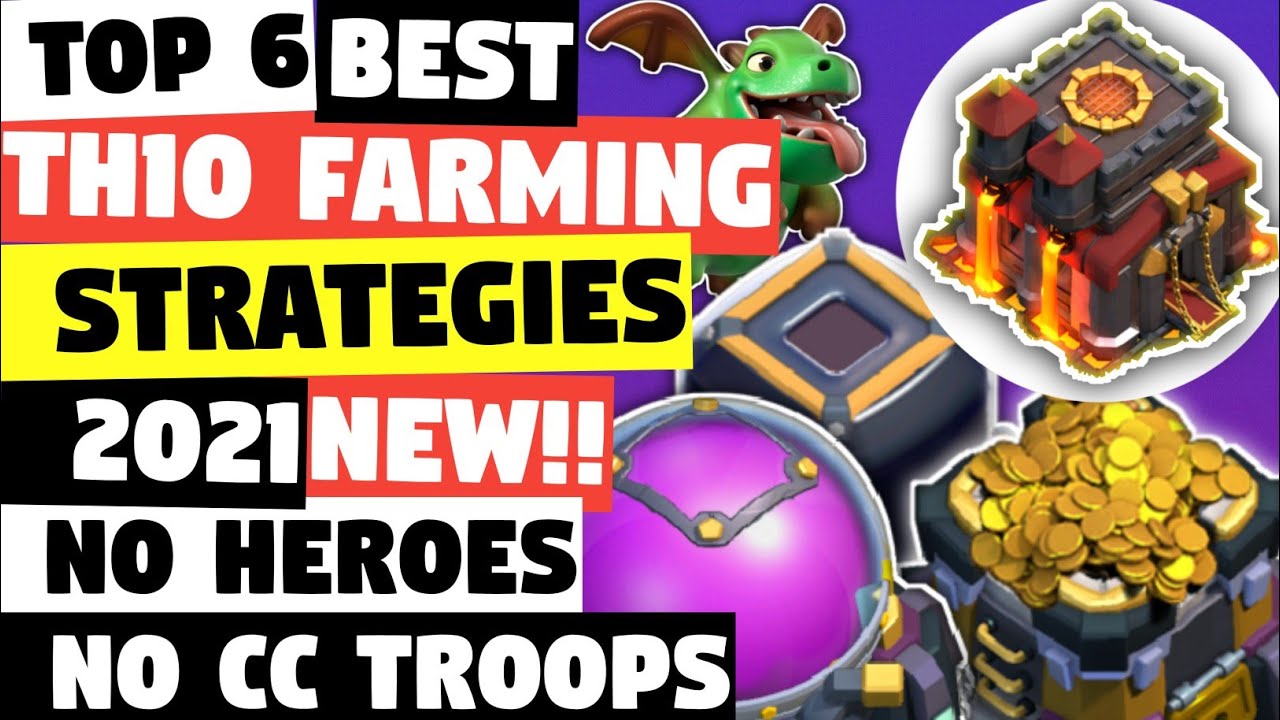 Best TH10 Farming strategy Without Heroes (2021) | TH10 No Hero Farming Army | Clash Of Clans