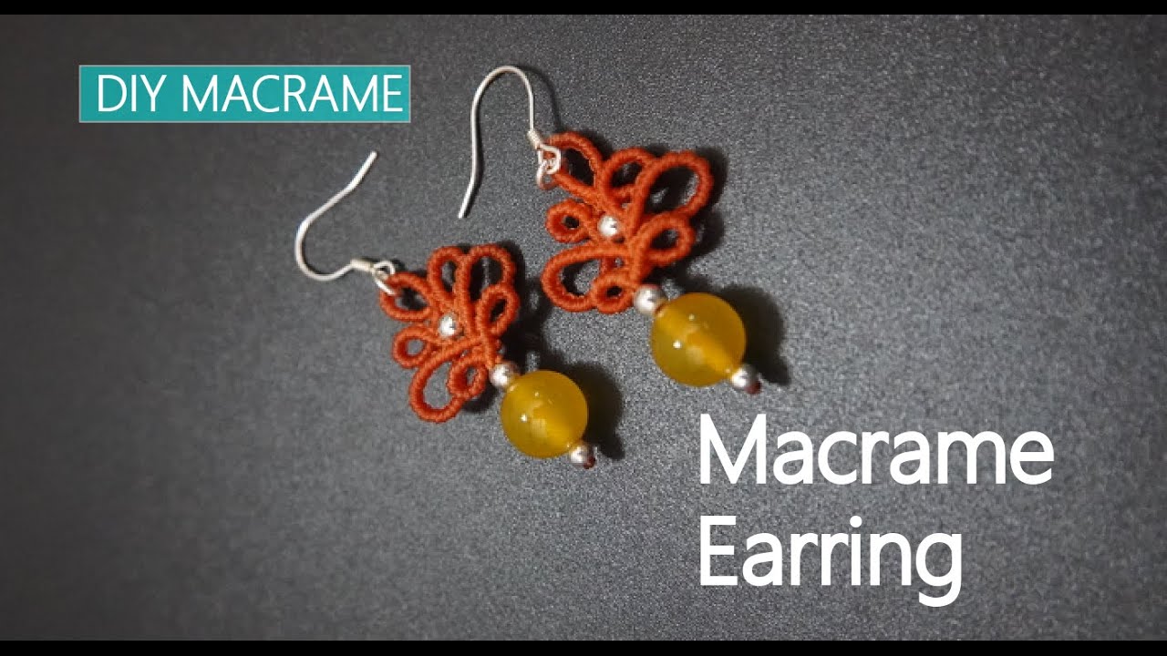 Beautiful Macramé Earrings | Tutorial红叶耳环简单款