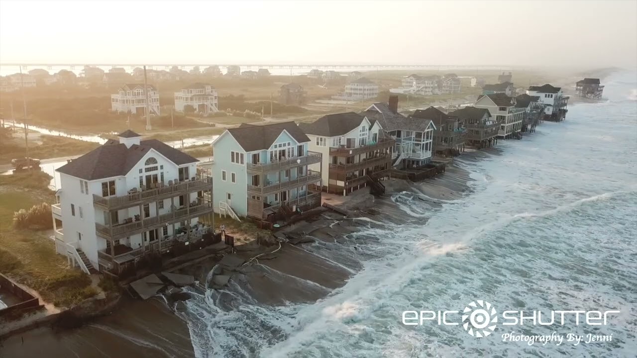 AUGUST 17, 2024, RODANTHE, NC, COASTAL EROSION FROM OFFSHORE HURRICANE ERNESTO, SUNRISE TO SUNSET