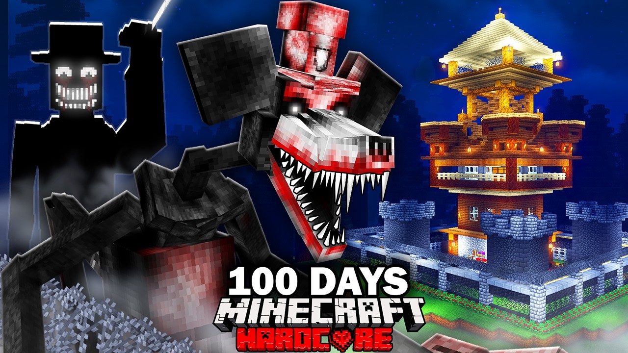 Surviving Minecraft's SCARIEST Horror Mods for 100 DAYS in Hardcore #4