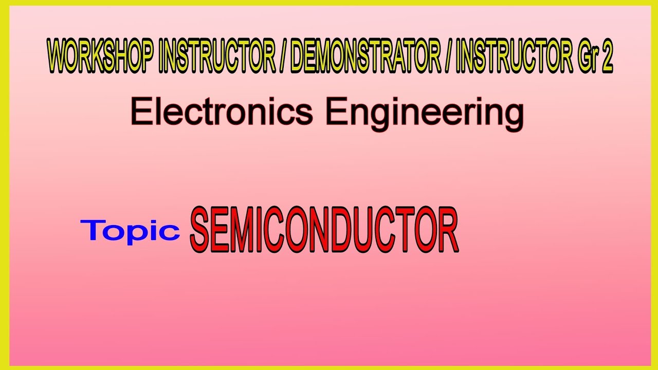 WORKSHOP INSTRUCTOR | DEMONSTRATOR | INSTRUCTOR Gr 2 ELECTRONICS#demonstrator