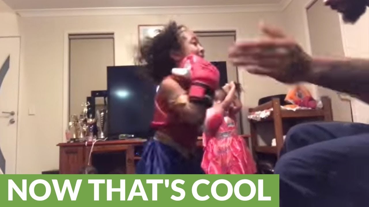 5-year-old girl trains with dad to become pro boxer