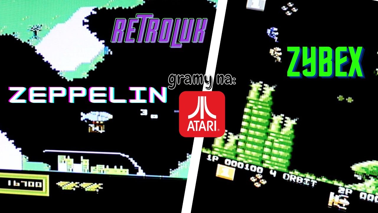 Retro gry kooperacyjne Zybex i Zeppelin - Atari gameplay