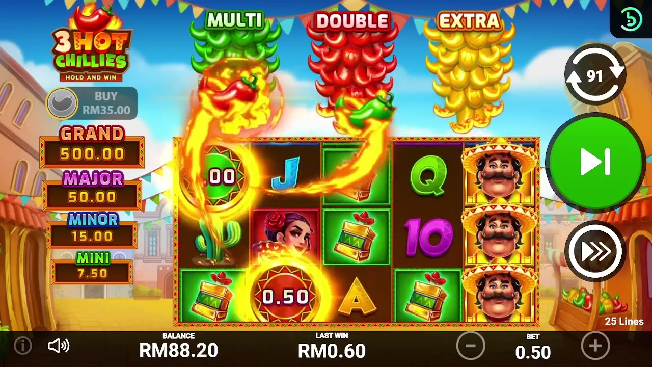 3 Hot Chillies Hold and Win &ndash; No Bonus Triggered, 3 Pots Slot Test | Online Pokie Review (Sugar96)