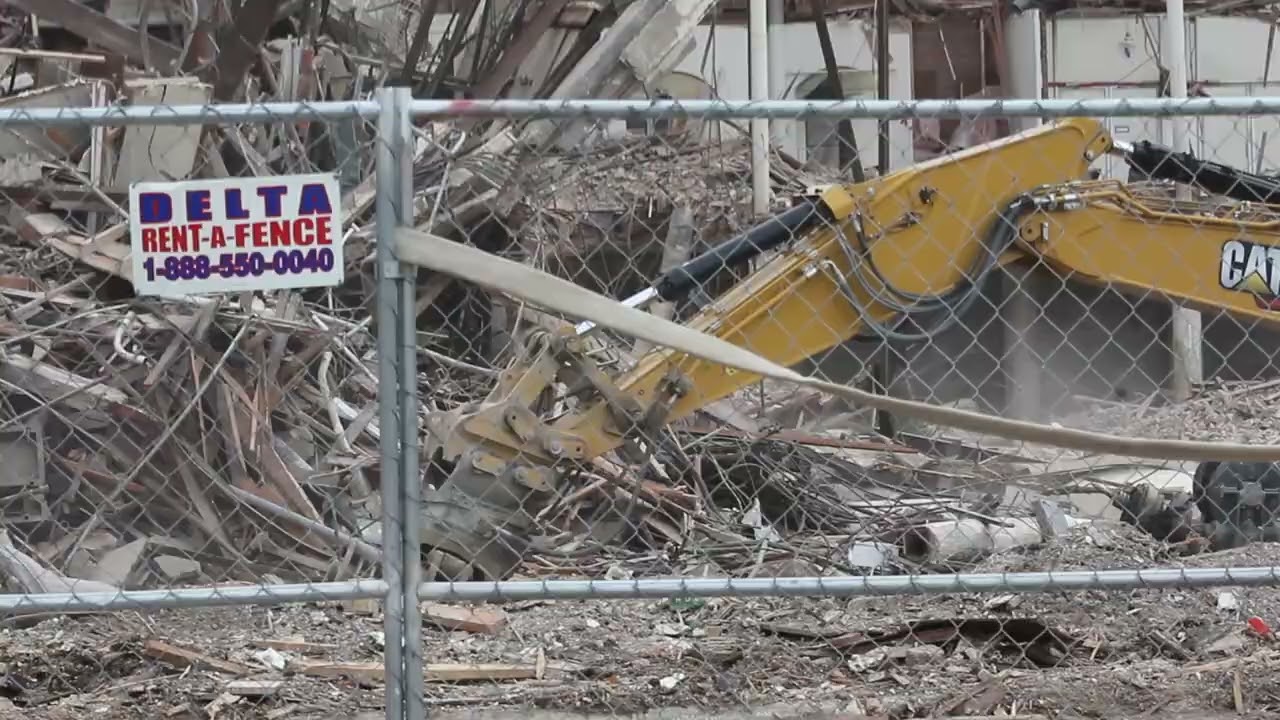 Old building being torn down.