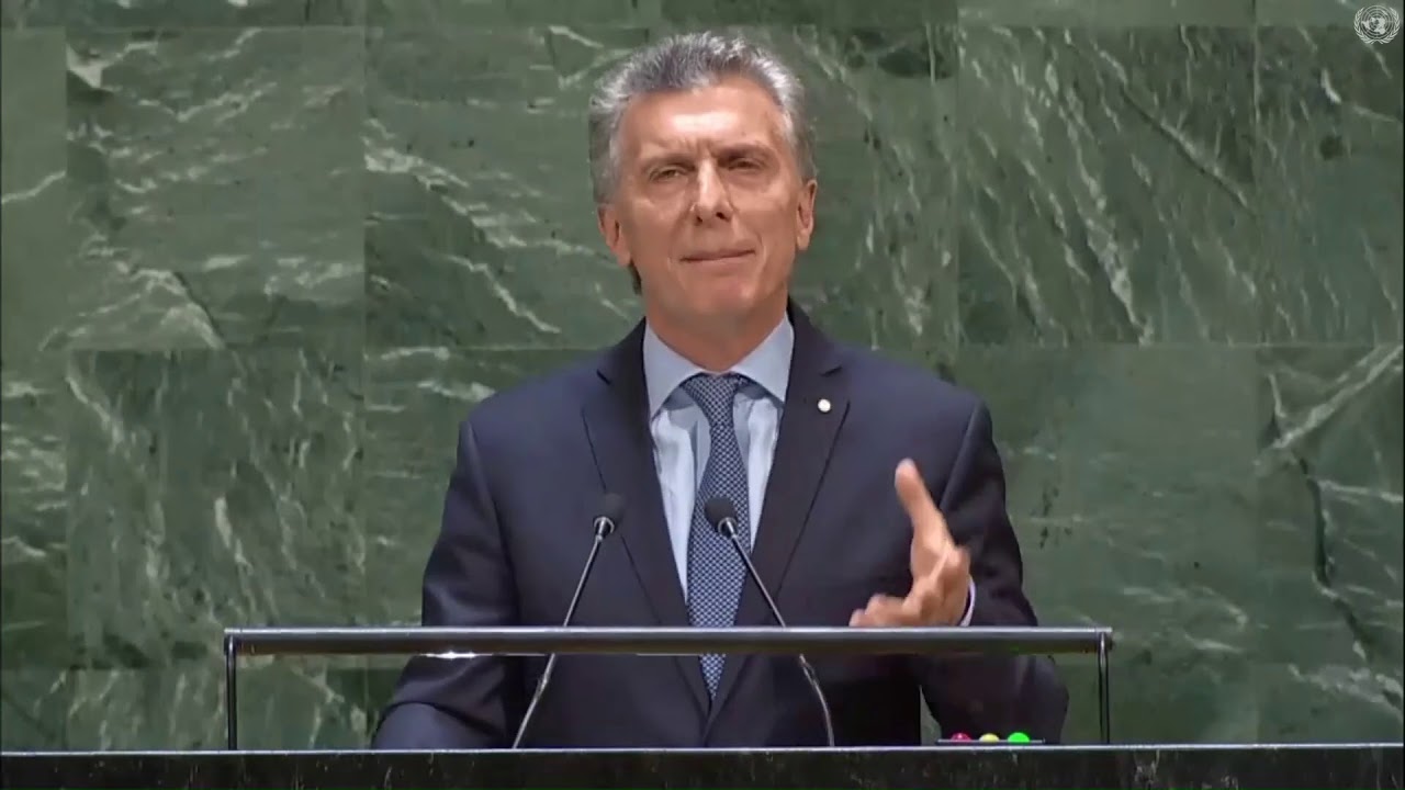 Mensaje del presidente Macri ante la 74° Asamblea General de las Naciones Unidas