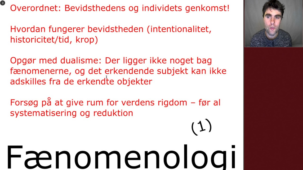 Afrunding af fænomenologien
