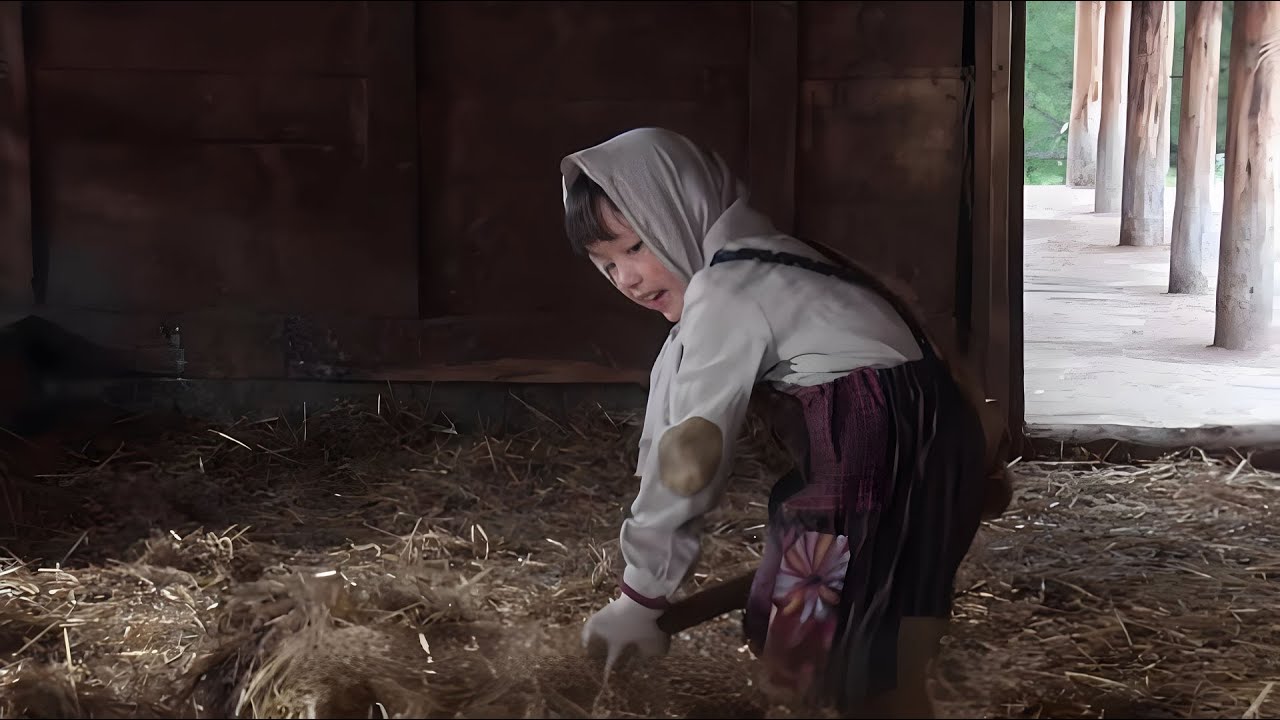 To stay with her adoptive family, she had to get up early to do farm work.