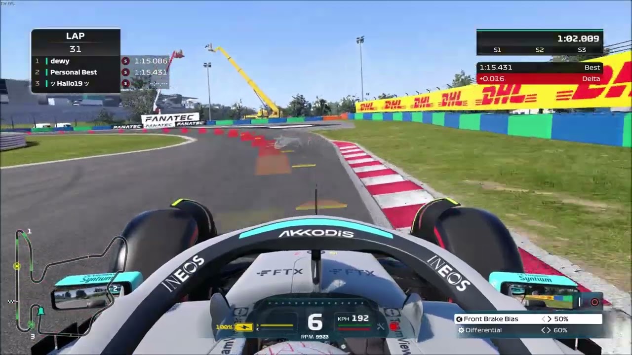 F1-22 Time Trial Hungary - Hotlap (1:15.394) + Setup  @Controller