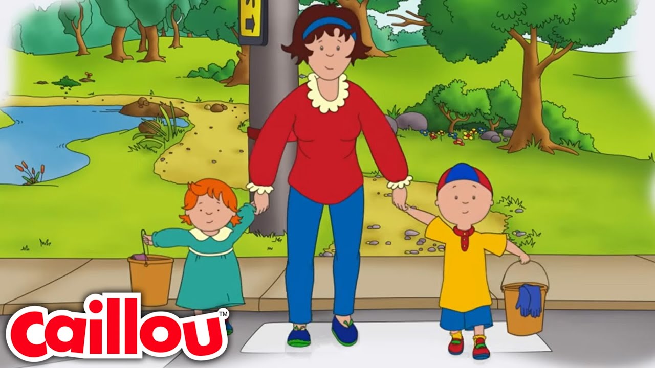 Atravessando a rua com os sapos | Caillou Português - WildBrain | Desenhos para crianças