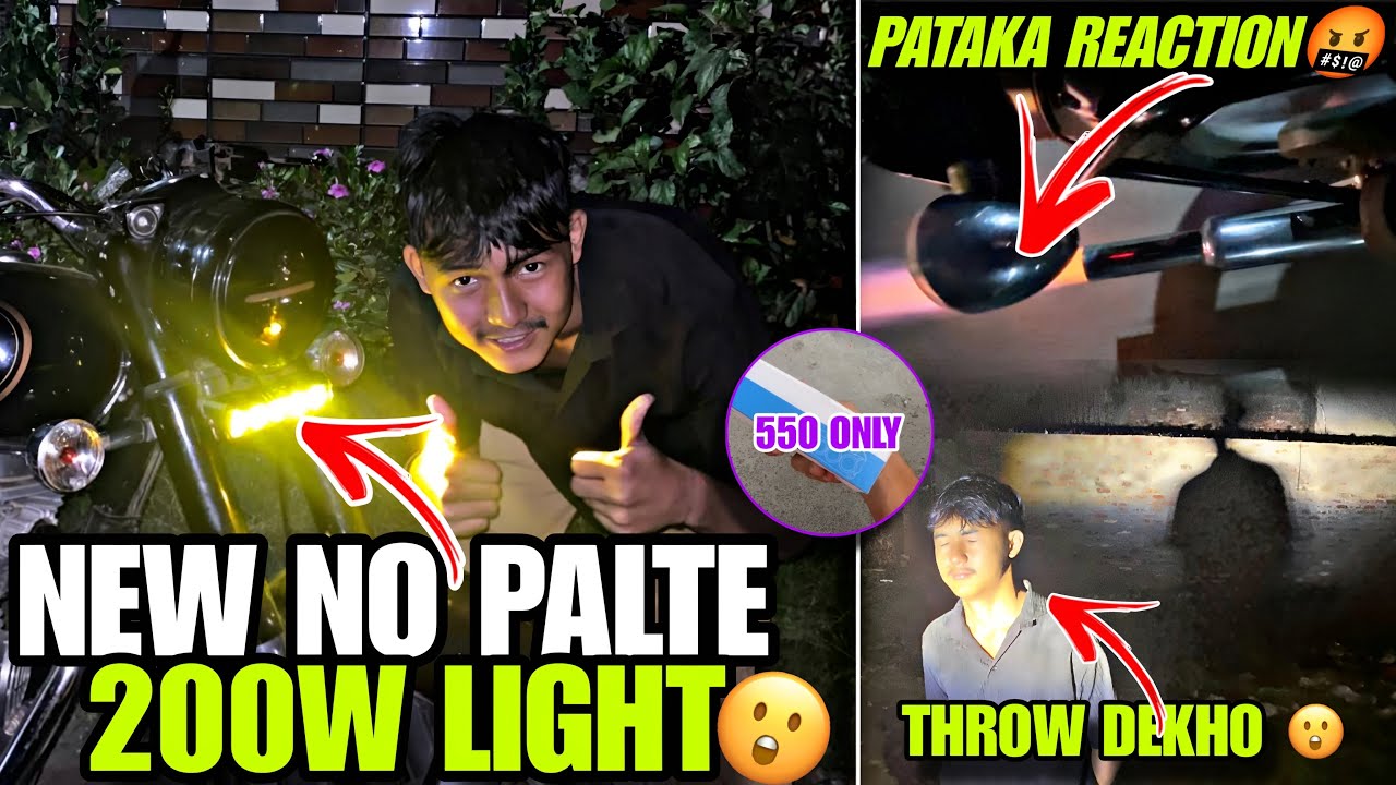 NEW FOLDABLE NUMBER PLATE LIGHT!! BULLET PATAKA REACTION😱|| 