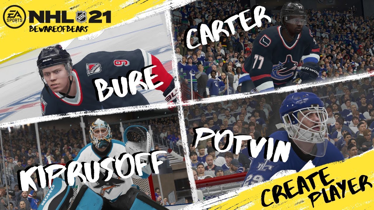 NHL 21 | Pavel Bure, Anson Carter, Miikka Kiprusoff & Felix Potvin (Create Player)