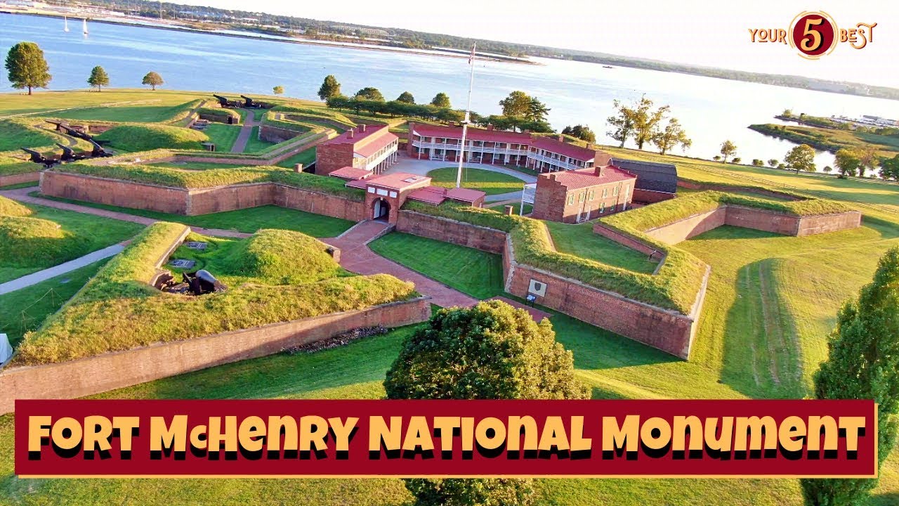 FORT McHENRY NATIONAL MONUMENT - Baltimore, MD - 4K Drone Video