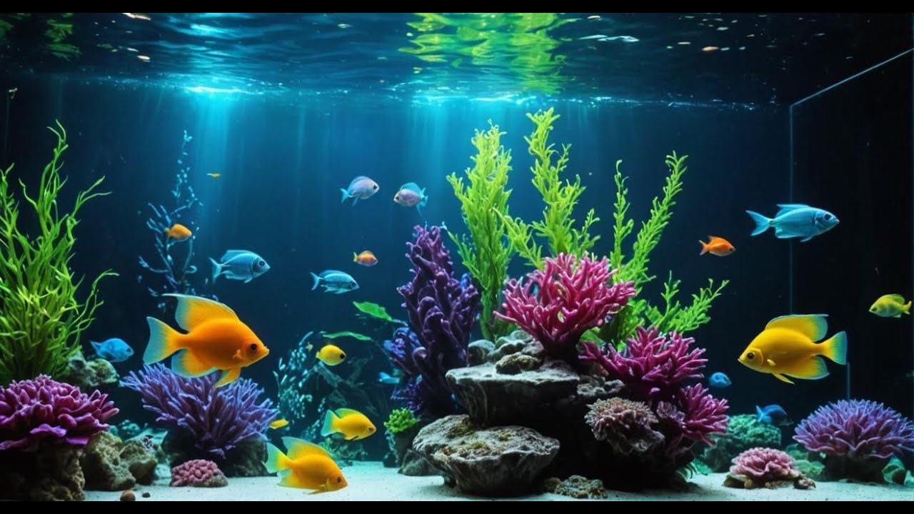 Underwater ASMR: Tropical Fish & Water Sounds with Music 🌿 | Perfect Background for Sleep & Calm