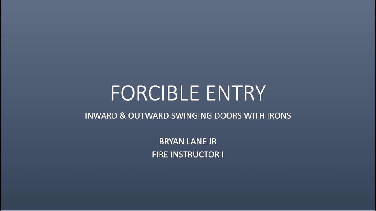 Lane Fire instructor 1 Presentation