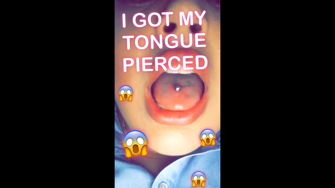 Tongue piercing healing process day 1-7/ VLOG