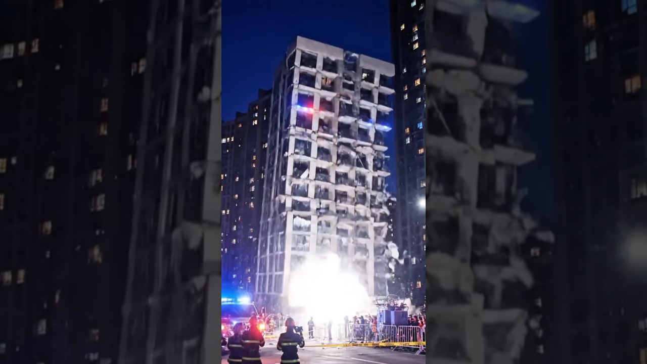 Night Structural Failure | Abandoned Residential Complex Collapse &ndash; AI Alternate Earth