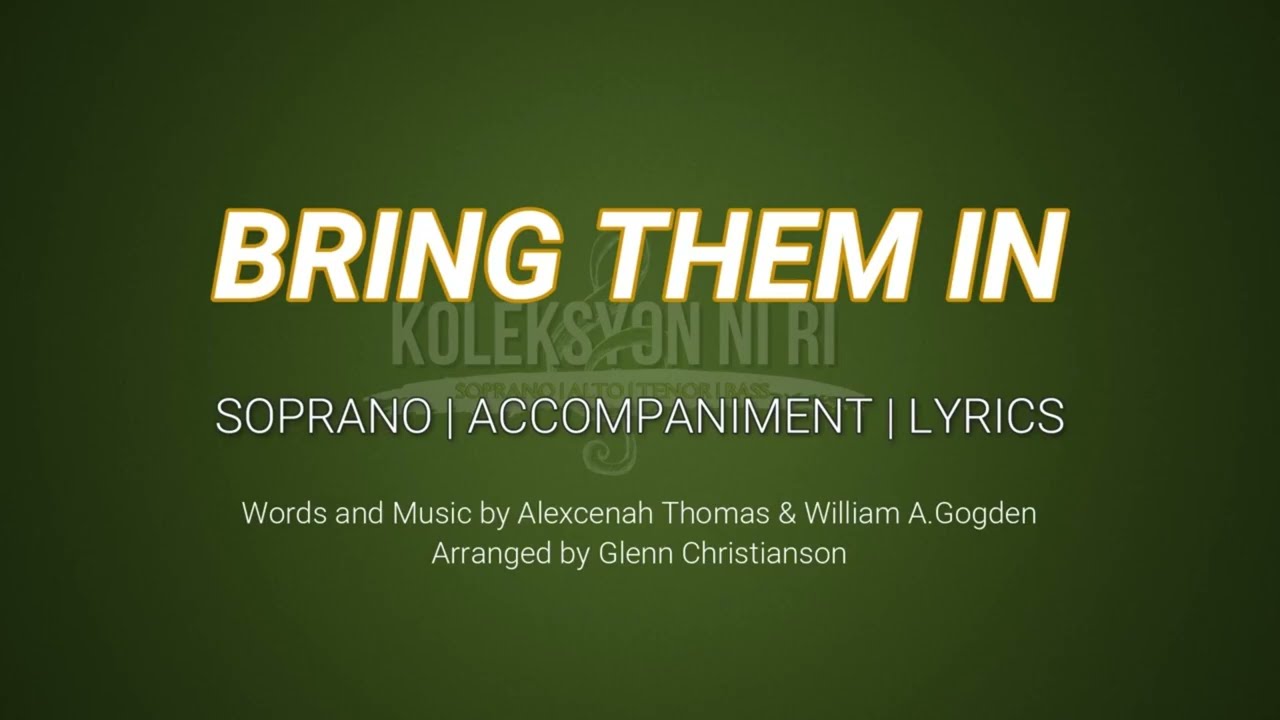 Bring Them In | Soprano | Vocal Guide by Sis. Janine Francia 