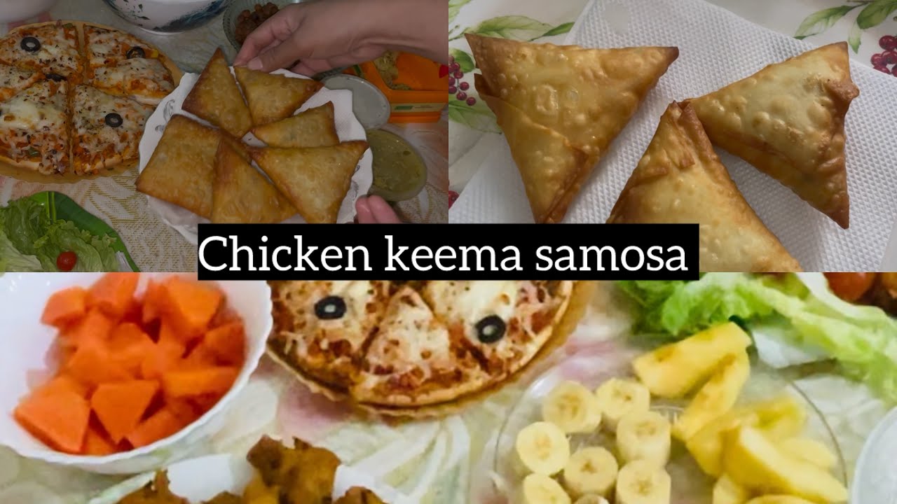 Chicken keema samosa ✨ #samosa #chickensamosa #keema #ramadanspecial #mubarak #fyp 