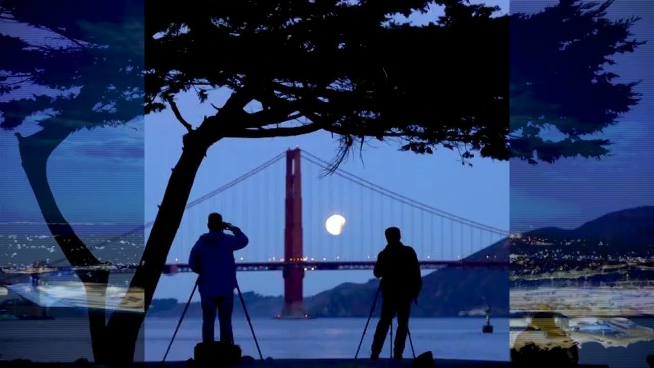 Really blue sky & moon!, gorgeous! (HD720p)