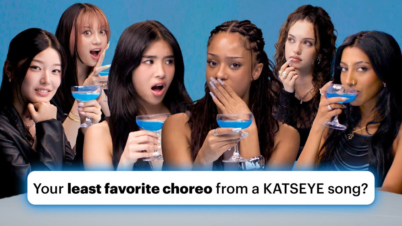 KATSEYE раскрывает секреты, выпив сыворотку правды | Allure