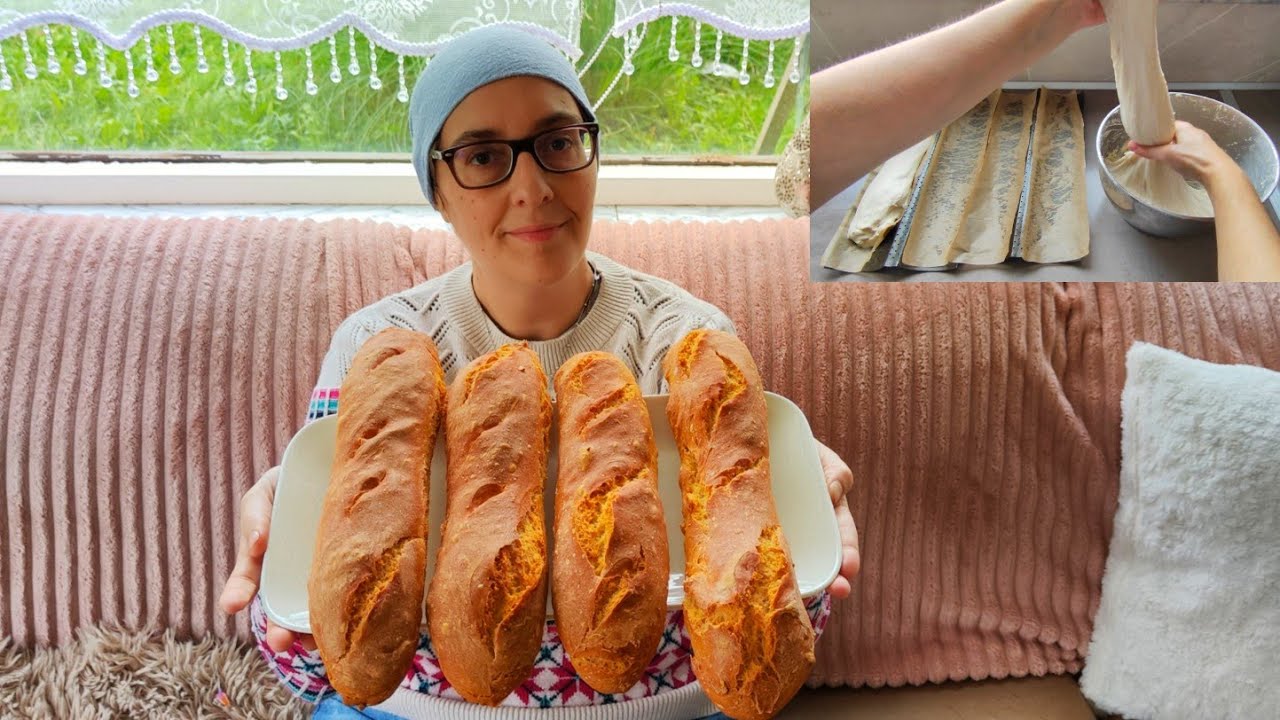 COMO HACER BARRAS DE PAN SIN AMASAR NI 2⁰ FERMENTADO