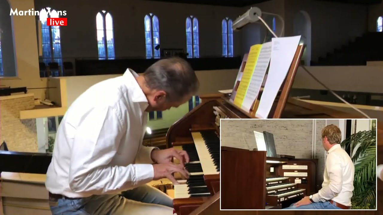 Martin Mans & Hugo v.d. Meij | Improvisatie Psalm 150 op 2 orgels | Allen en Van Leeuwen orgel